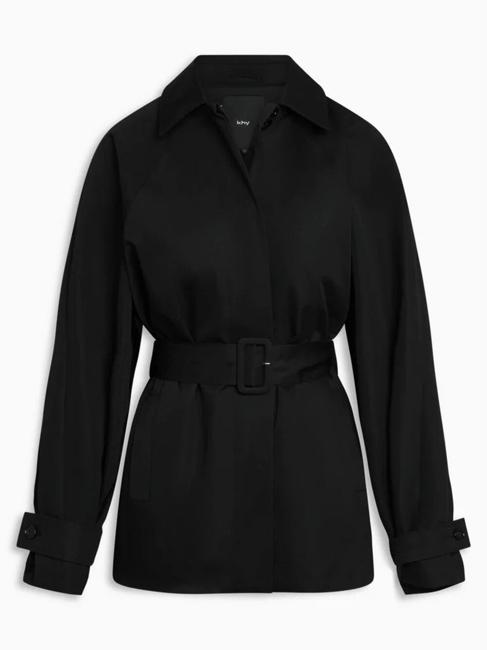Khy Short Trench Coat Black Size S